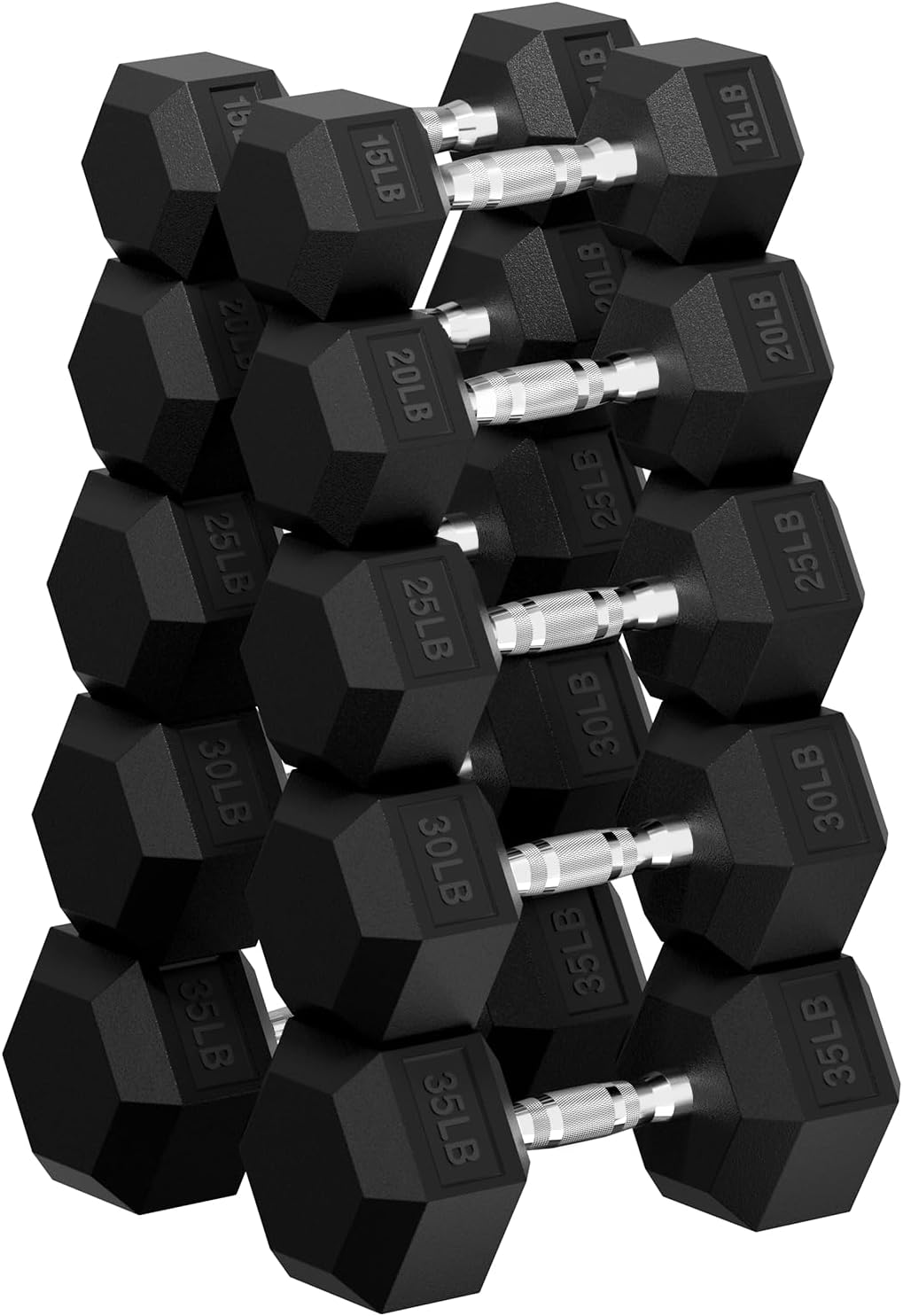 Hex Dumbbell Set for Strength Training, 2.5-125 lb Weights