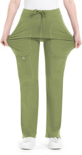 QBK Yoga Scrub Pants Women Mid Rise Five Pocket Cargo Scrub Pant
