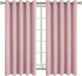 Room Darkening Curtains 63 in - Baby Pink Blackout Panels