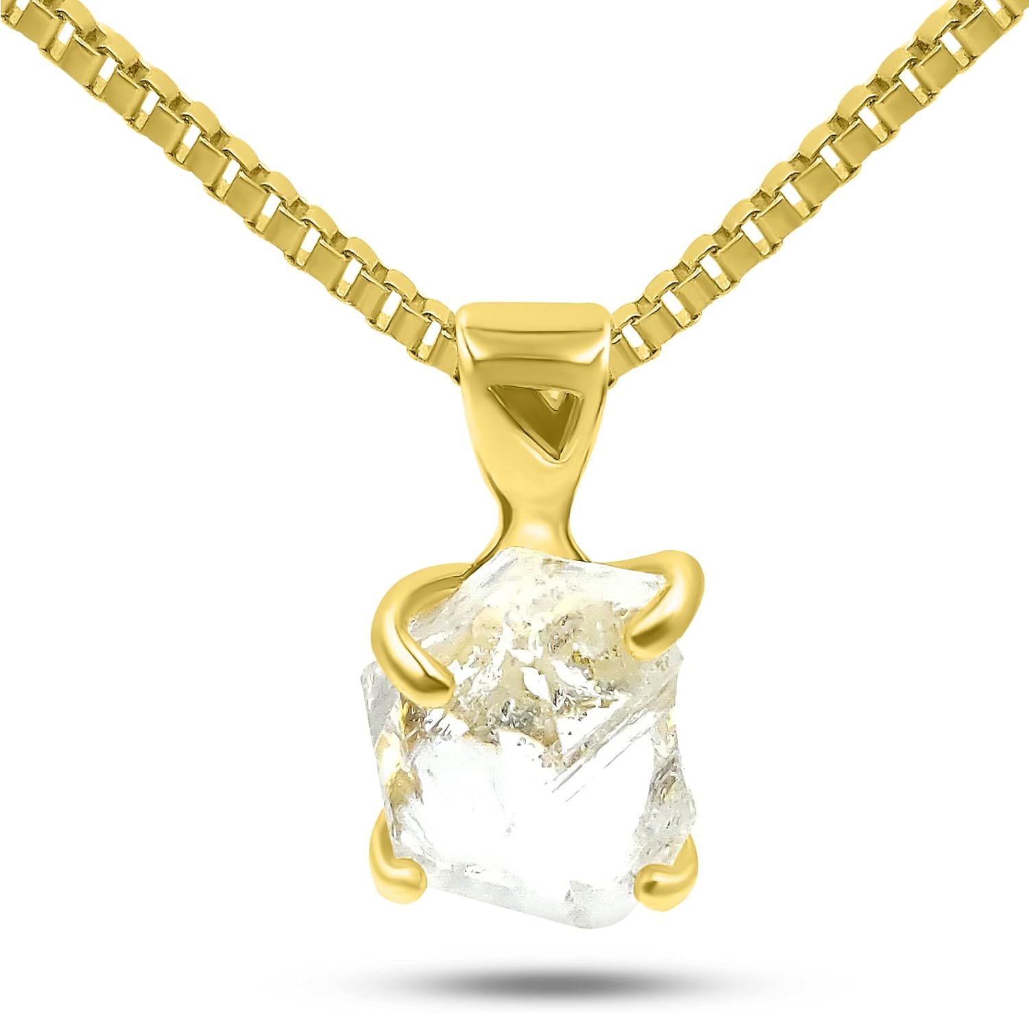 Genuine Raw Birthstone Pendant Chain Necklace for Him or Her
