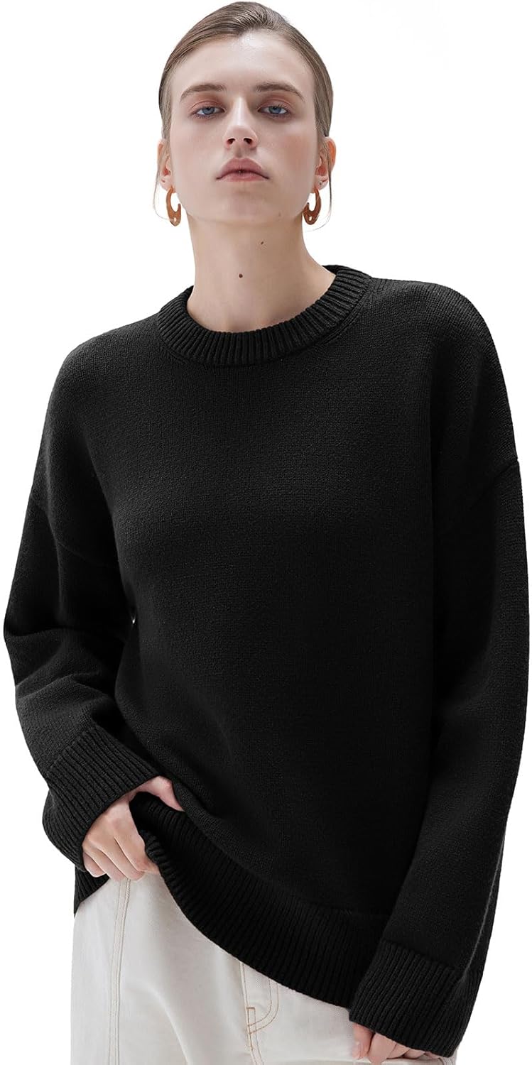 Cashmere Oversized Long Sleeve Pullover Sweater for Women
