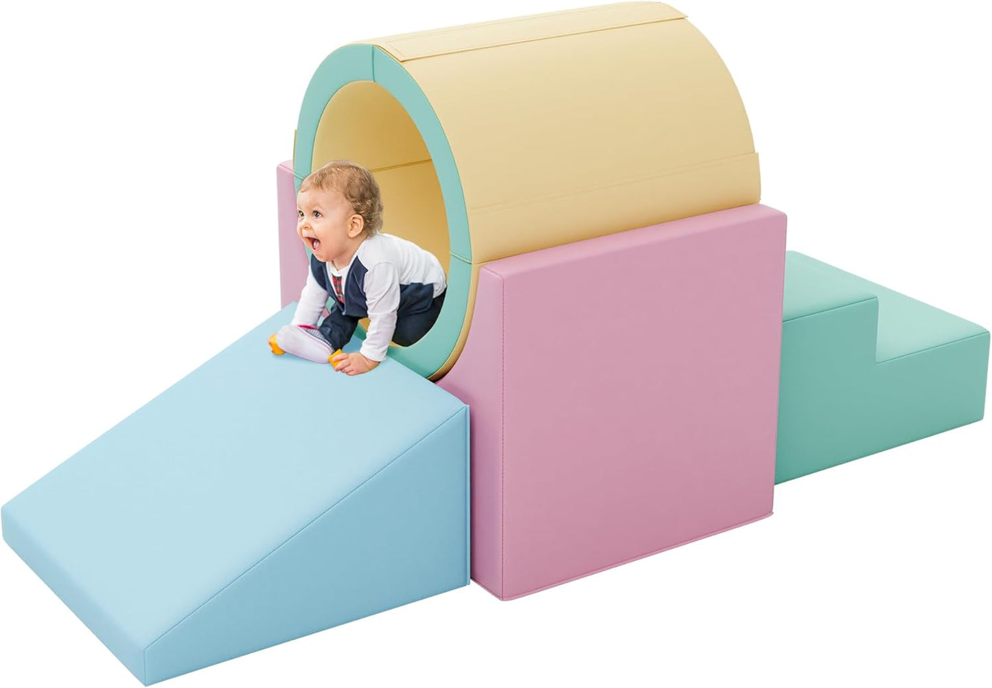Tunnel Ramps Foam Climber for Toddlers - Safe Indoor Play Set