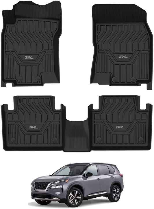 Custom Fit 3W Floor Mats for 2014-2020 Nissan Rogue All Weather