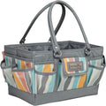 Everything Mary Deluxe Tote Organizer Grey Stripes - Craft Caddy