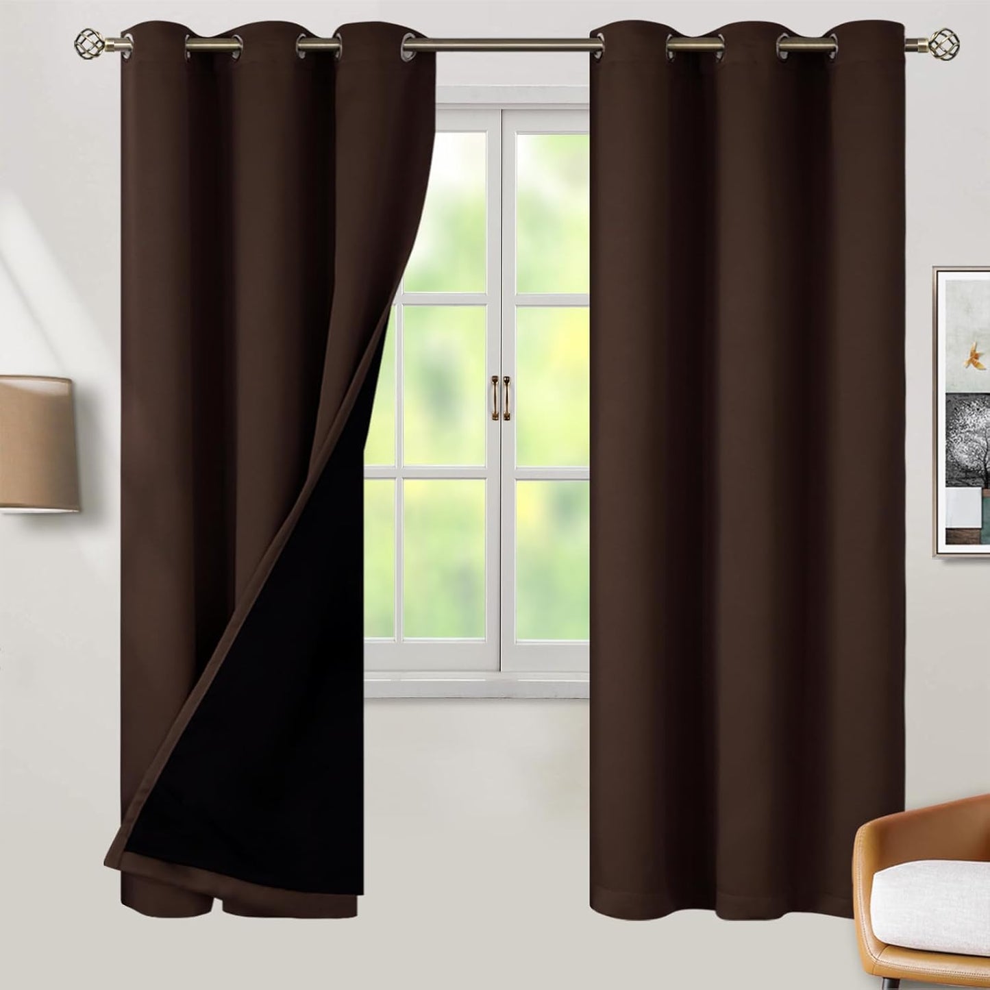BGment Thermal Insulated Blackout Curtains for Bedroom Privacy