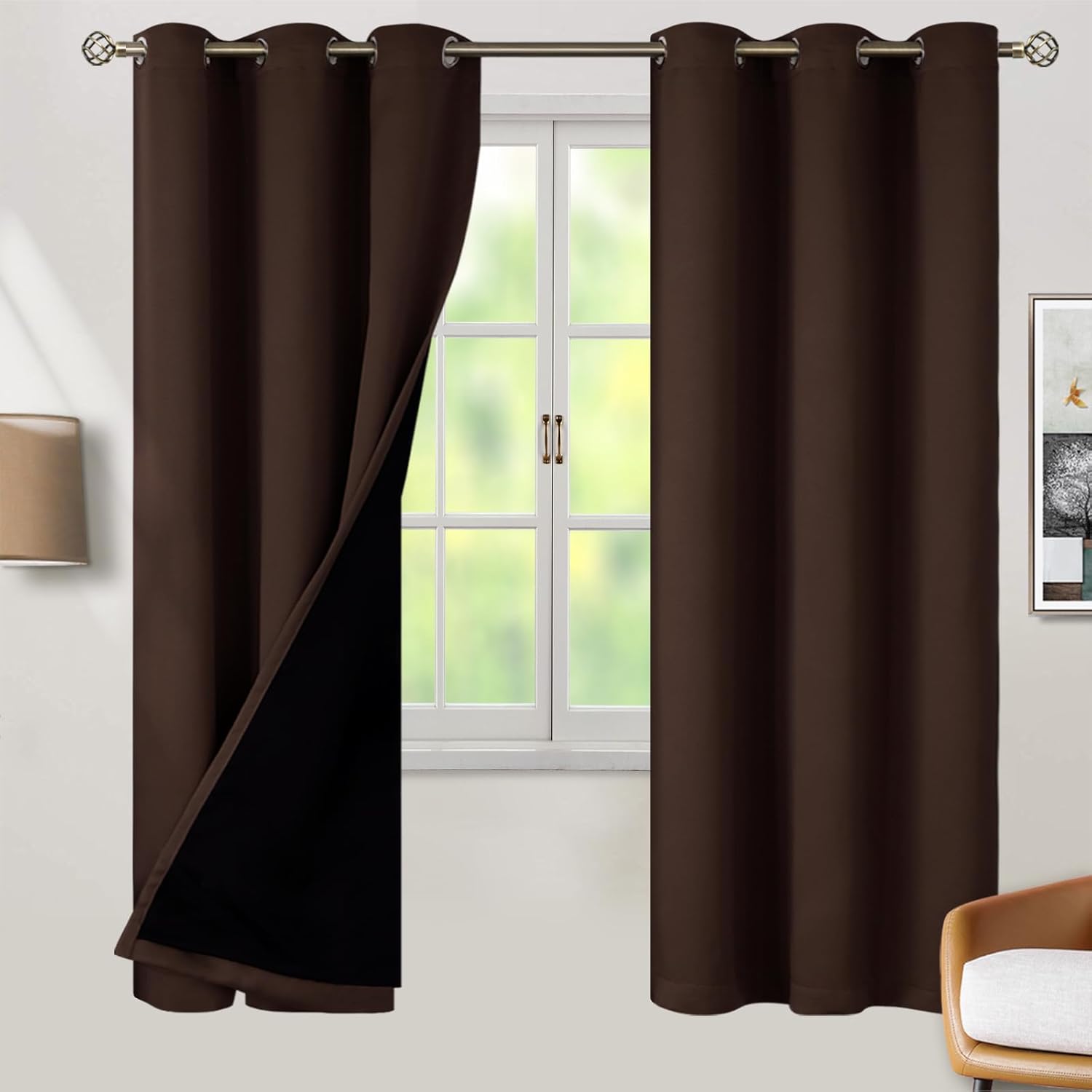 BGment Thermal Insulated Blackout Curtains for Bedroom Privacy