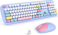 Wireless Keyboard and Mouse Combo Retro Typewriter Style - Tactile