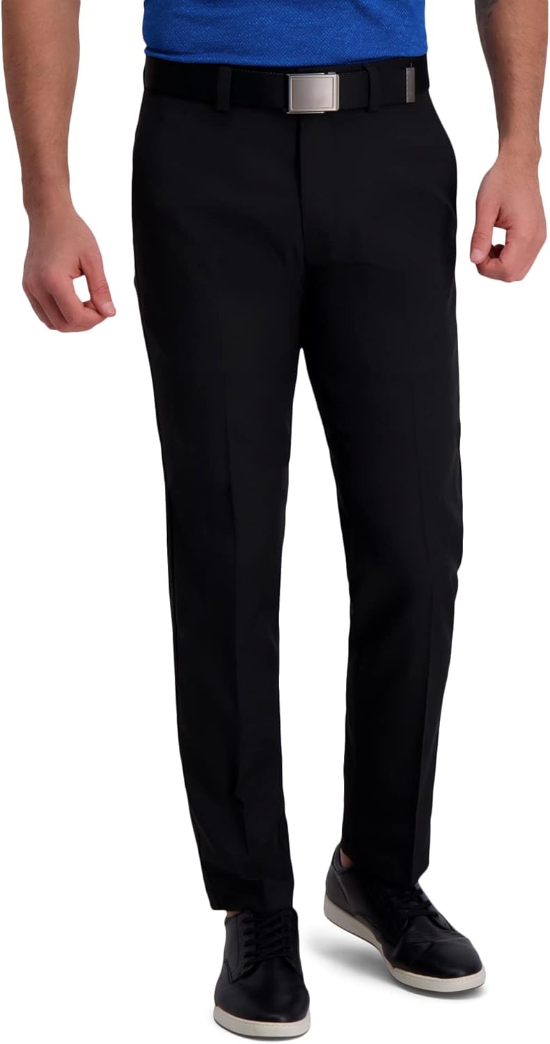 Haggar Mens Cool Right Performance Flex Straight Fit Pant