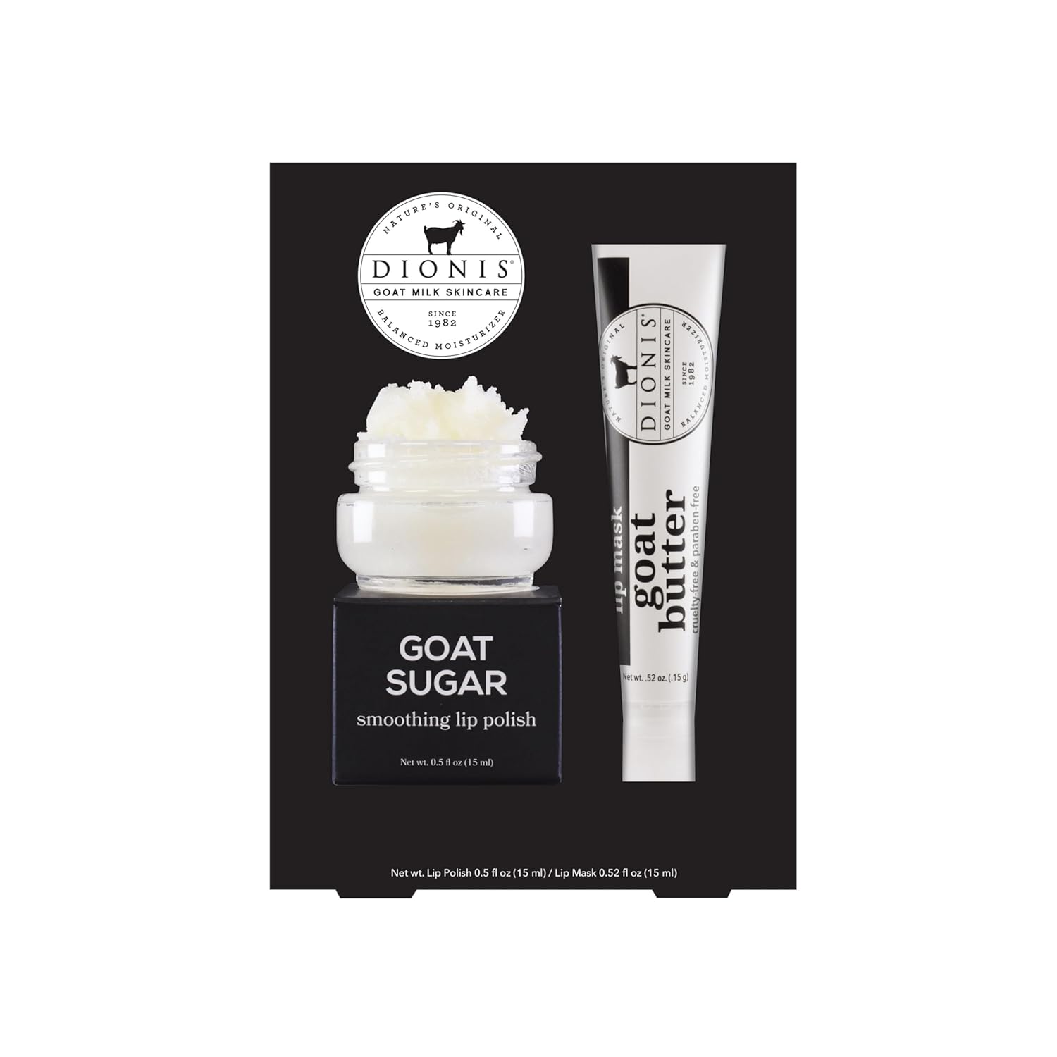 Dionis Goat Milk Sugar Polish & Butter Mask Lip Duo for Care