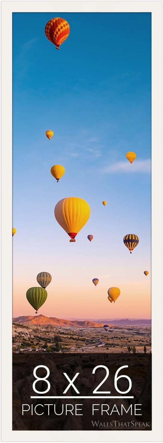 8x26 White Picture Frame for Puzzles, Posters, and Photos