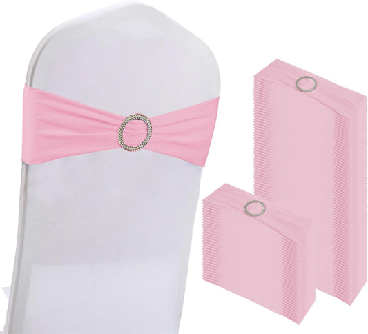 100PCS Spandex Stretch Chair Sashes for Weddings and Events