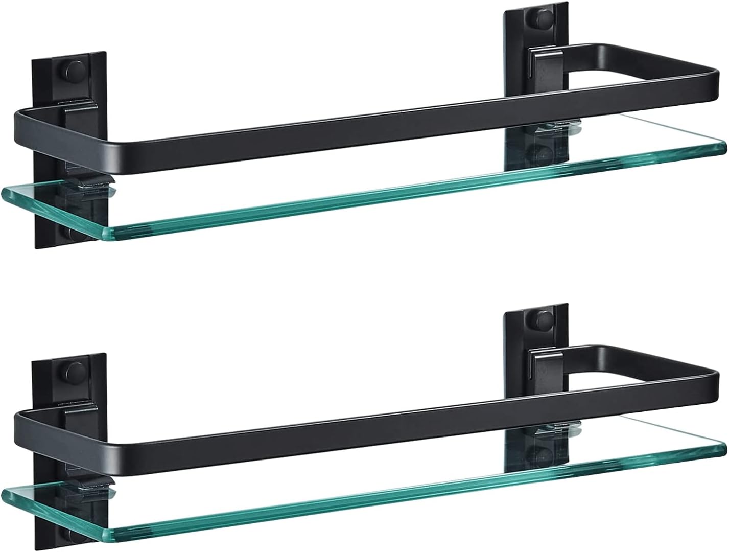 AIJALY 2 Pack Bathroom Glass Shelf for Stylish Storage Solutions