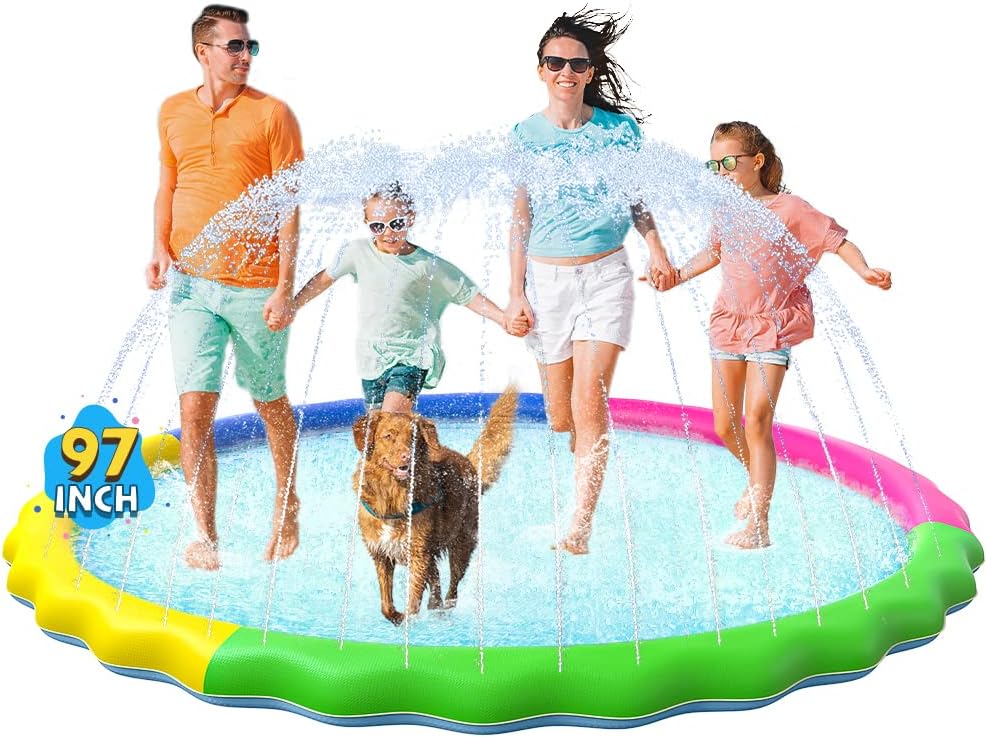 VISTOP Non-Slip Splash Pad for Kids and Dogs - Fun Summer Toy