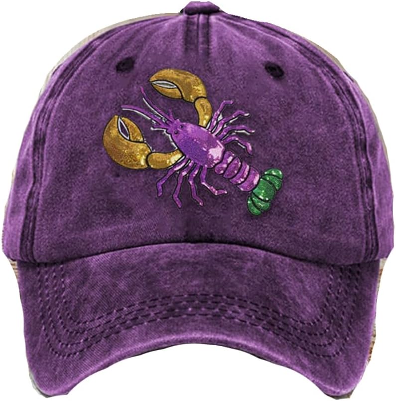 Crawfish Print Mardi Gras Hat by MOGUI
