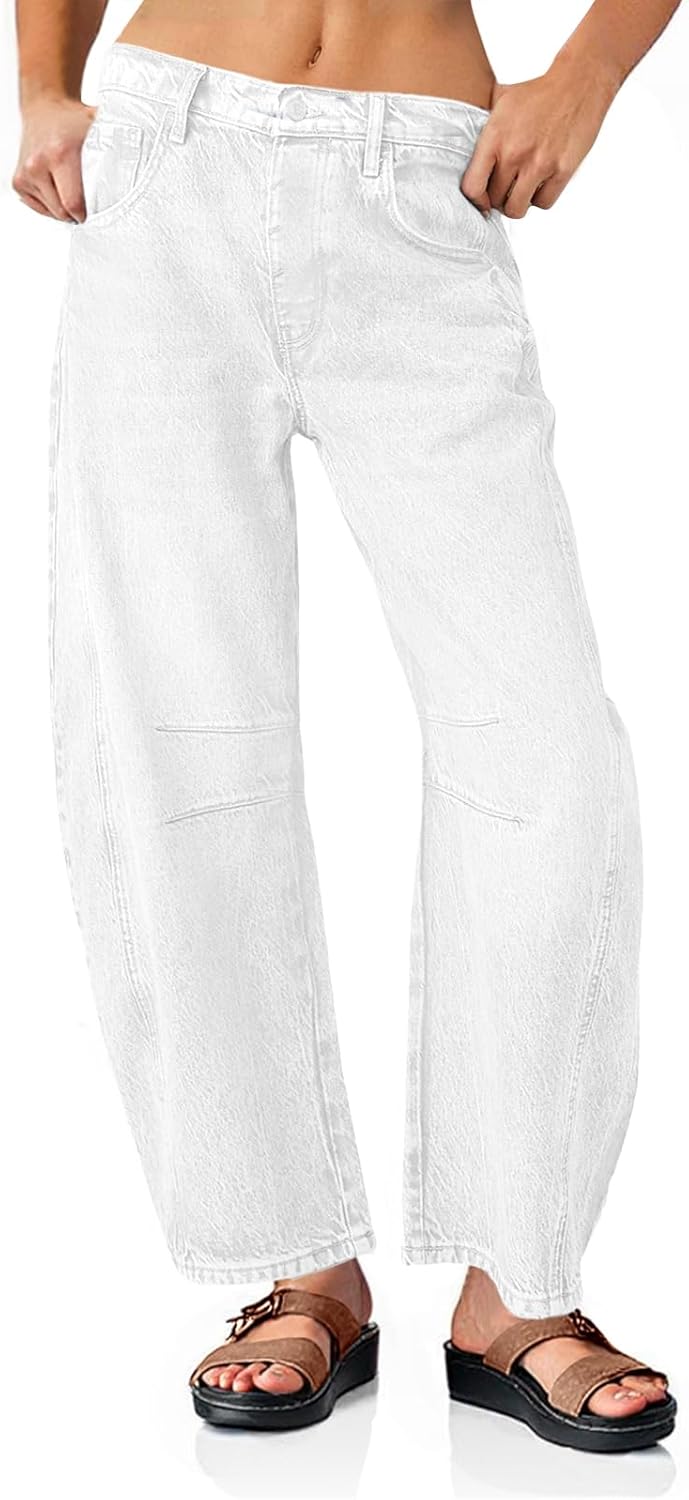 PLNOTME Women's Baggy Boyfriend Jeans for Vintage Style Lovers