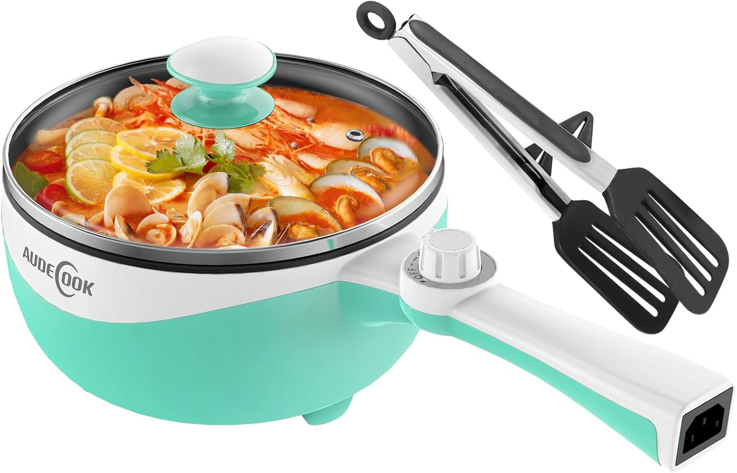 Audecook Hot Pot Electric Skillet 1.7L for Easy Cooking