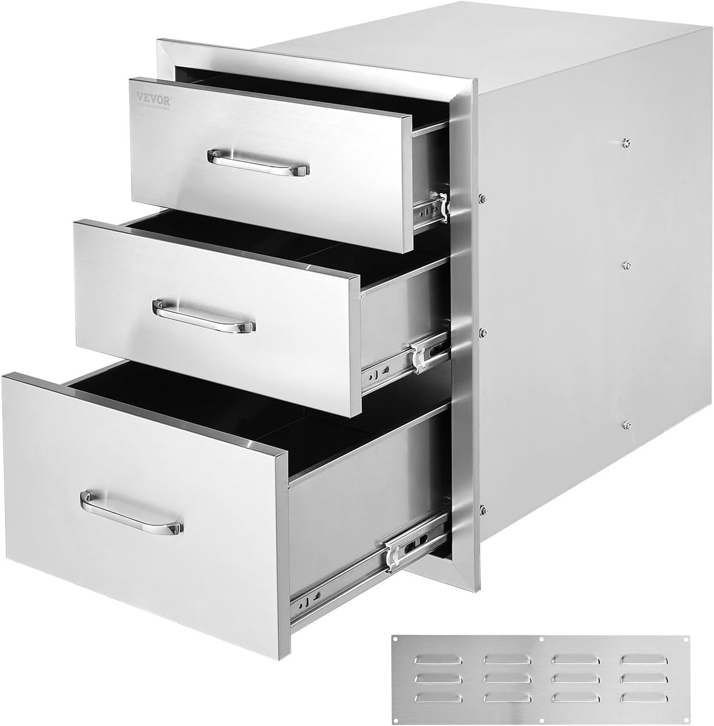 VEVOR 18x23 Inch Outdoor Kitchen Stainless Steel BBQ Drawers
