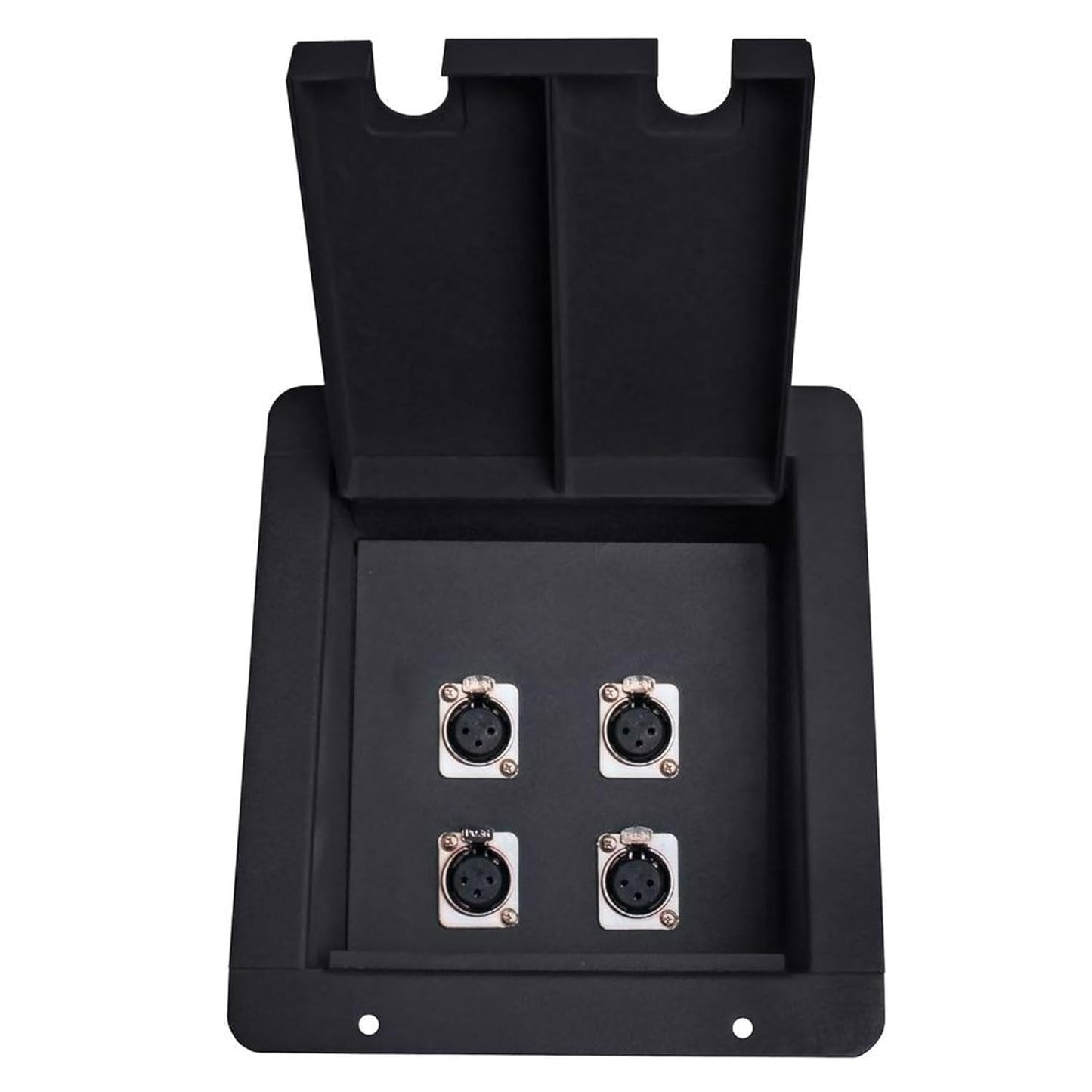 Recessed Floor Stage Box with 4 XLR Female to Male Jacks