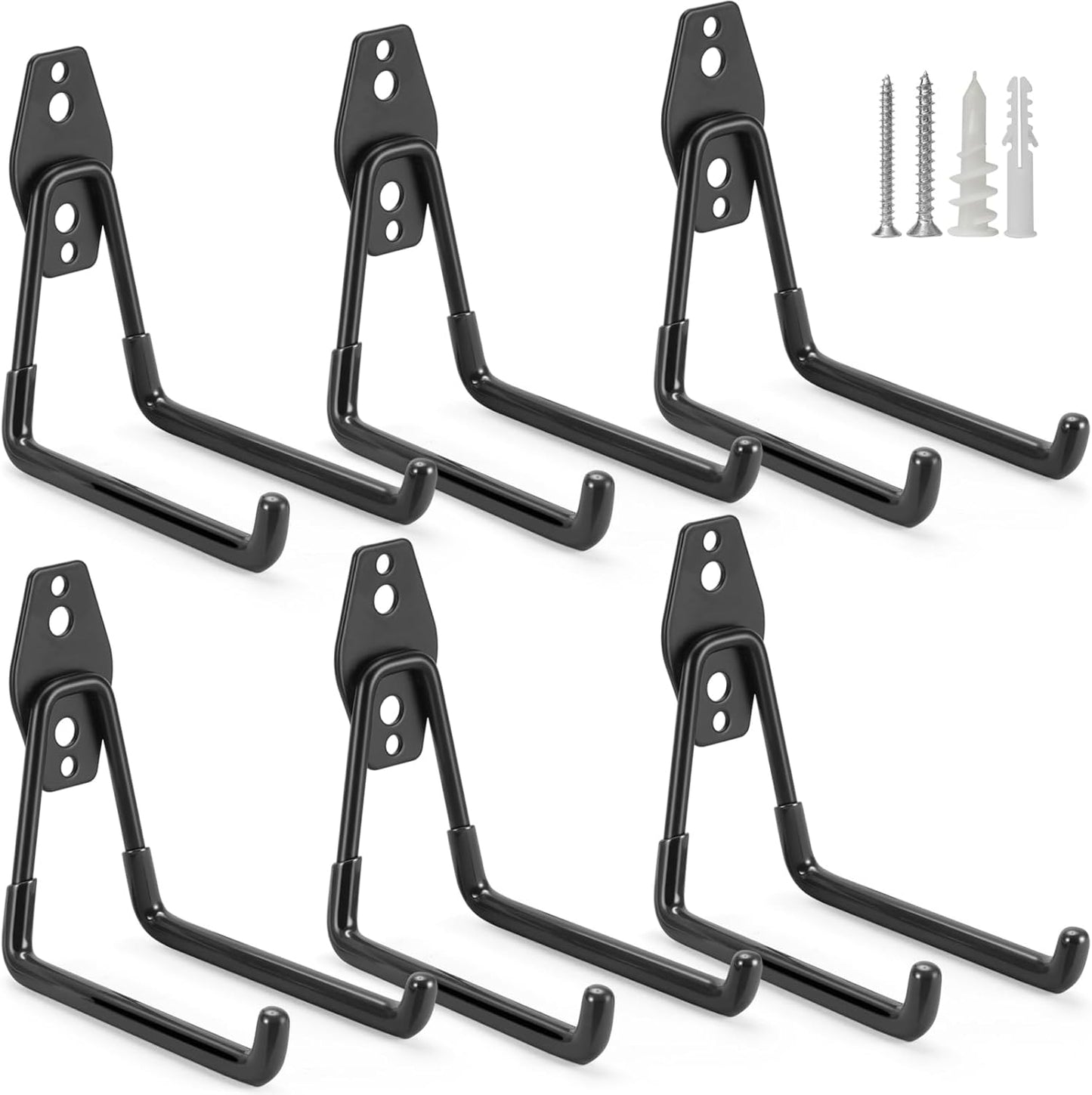 6-Pack Heavy Duty Garage Hooks for Ultimate Organizing