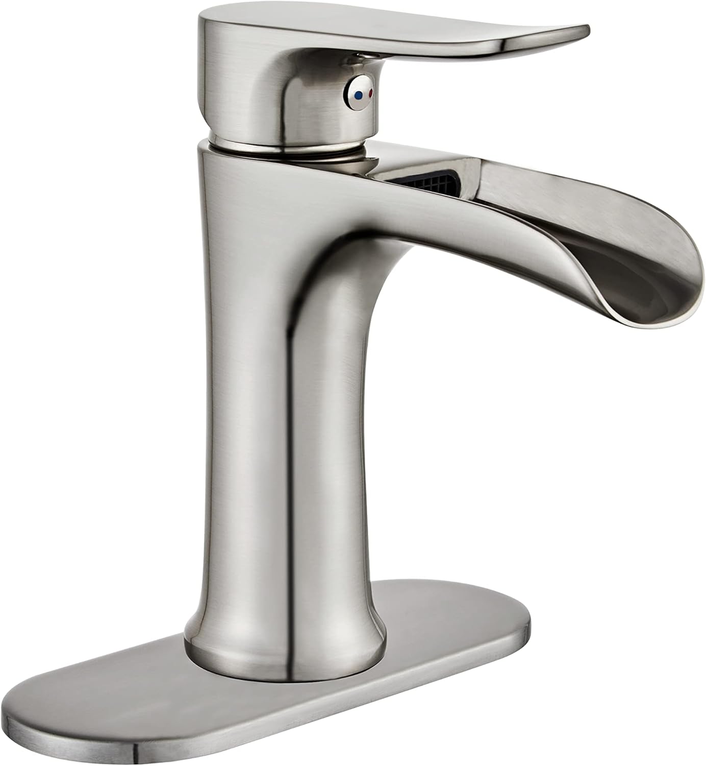 Yundoom Waterfall Bathroom Faucet with Brushed Nickel Finish
