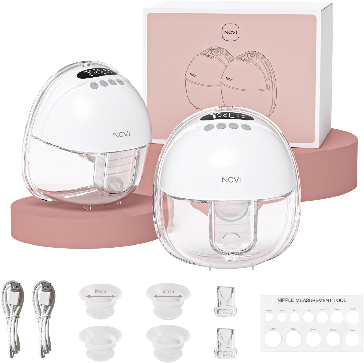 NCVI Wearable Breast Pump Hands Free for Comfortable Pumping