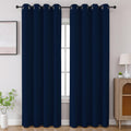 CUCRAF Navy Blue Blackout Curtains 90 in Length 2 Panels Set - Room