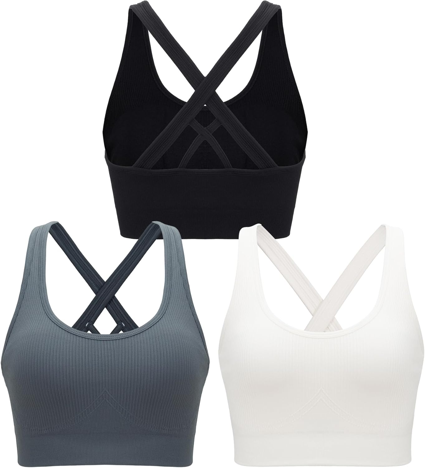 RUNNING GIRL High Support Sports Bra for Women with Criss-Cross