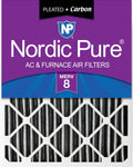 Nordic Pure 16x24x4 Pleated Plus Carbon Air Filter - MERV 8