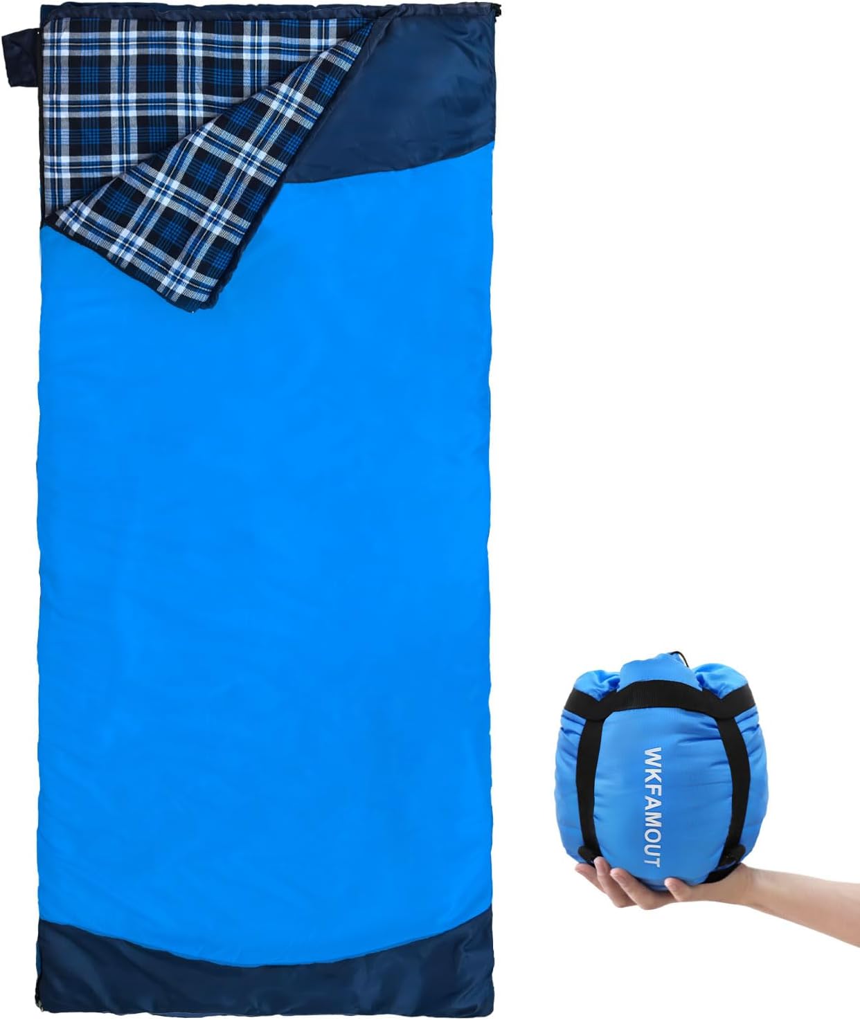 Lightweight Backpacking Flannel Sleeping Bag for Warm Weather