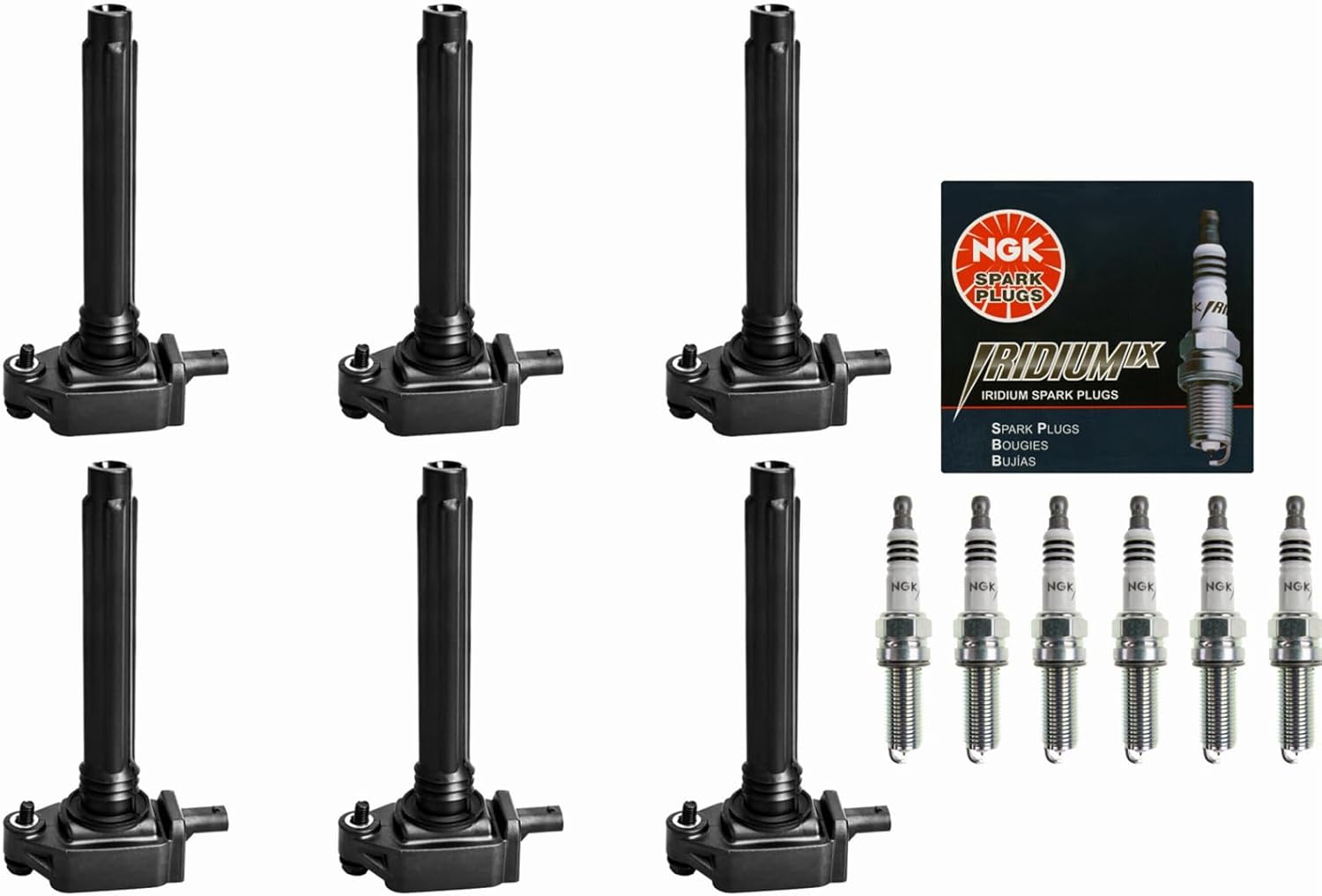 UF648 Ignition Coil Packs & NGK Iridium Spark Plugs for Dodge