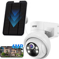 Solar Security Camera 4MP PTZ Wireless Outdoor - Long-Run Solar Backup