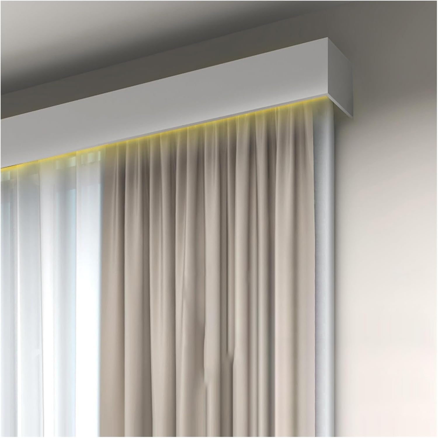 Versatile 6.8ft Double Track Curtain Rod Set