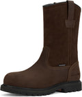 HISEA NINGO Mens Steel/Soft Toe Wellington Work Boots - Waterproof