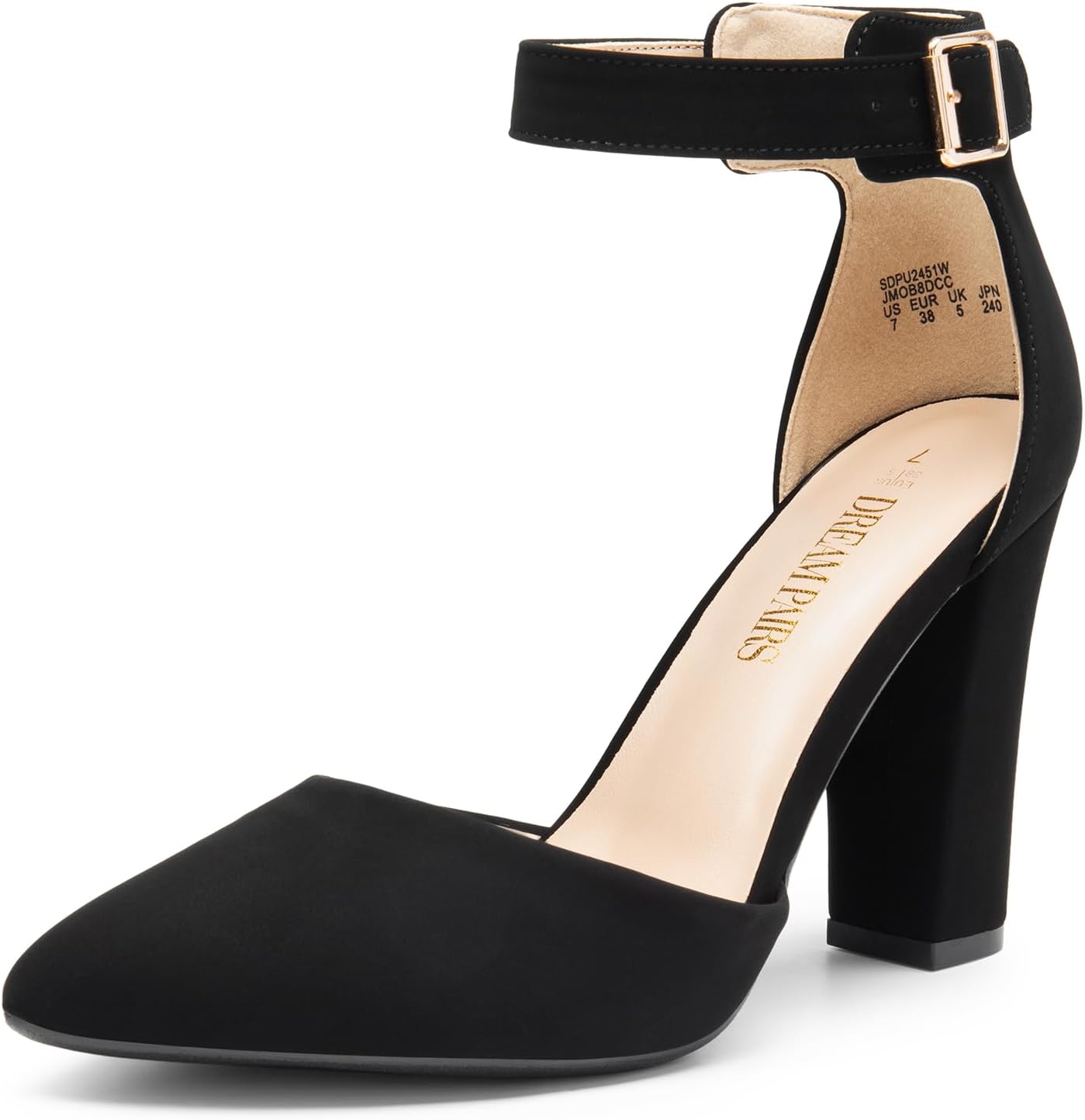 DREAM PAIRS Women's Chunky High Heels for Elegant Occasions