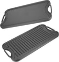 Reversible Cast Iron Griddle Plate for Gas Grill and Stovetop