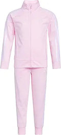adidas Girl's Zip Front Classic Tricot Jacket and Joggers Set