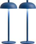 LED 12 in Small Cordless Table Lamp Set of 2 - Portable Touch Dimmable