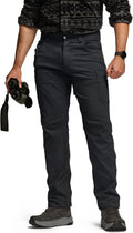 CQR Men's Active Flex Tactical Pants - All-Season Stretch Comfort 95%