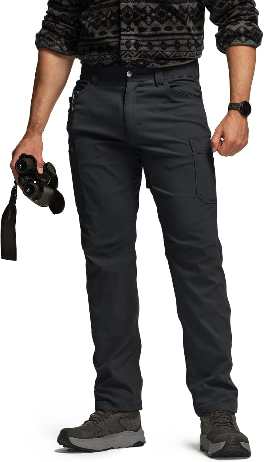 CQR Men's Active Flex Tactical Pants for All-Season Adventures