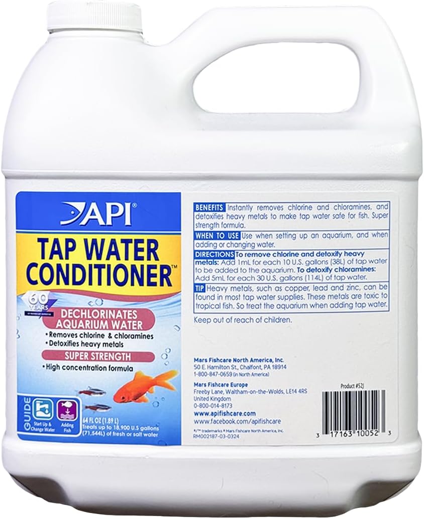API Tap Water Conditioner for Safe Aquarium Water 64-Ounce