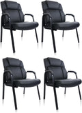 Big and Tall Office Chair 400lbs Leather Reception Chair - Wide Seat