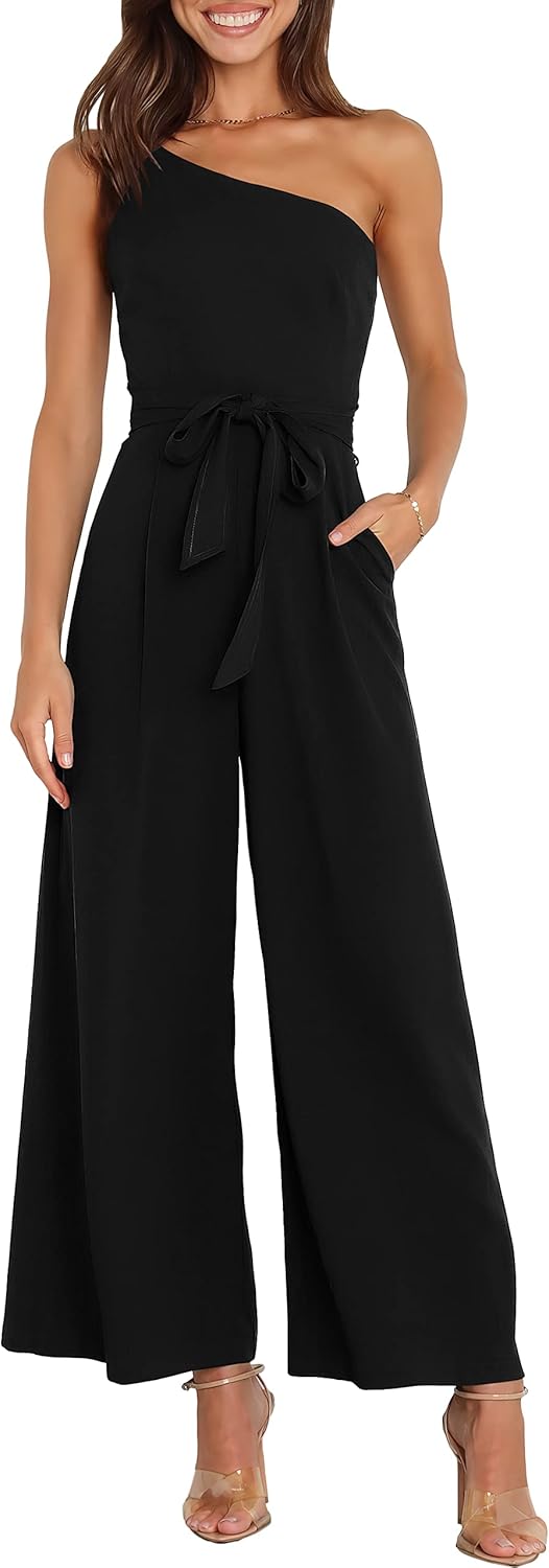 Stylish One Shoulder Sleeveless Jumpsuit for Women 2025 Trend