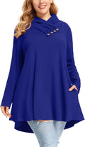 LARACE Cowl Neck Sweatshirts for Women Plus Size with Pockets