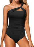 One Shoulder One Piece Swimsuit for Women - Tummy (Style JN7B)