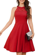 Halter Lace Cocktail Dress for Women - Flattering Short A-Line