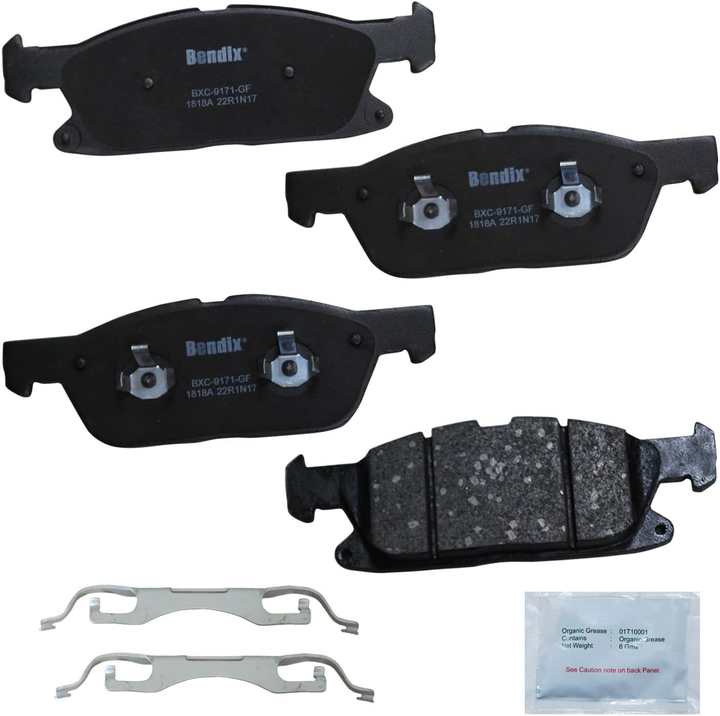 Bendix Priority1 CFC1818A Ceramic Front Brake Pads for Ford Fusion