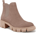 Womens Lug Sole Platform Chelsea Ankle Booties - Slip-On Comfort