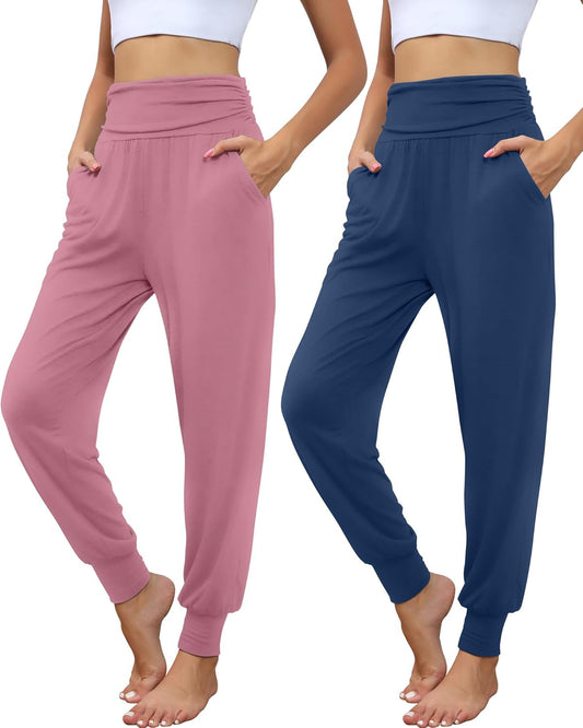 2 Pack Women's Yoga Joggers for Comfort and Style Anytime
