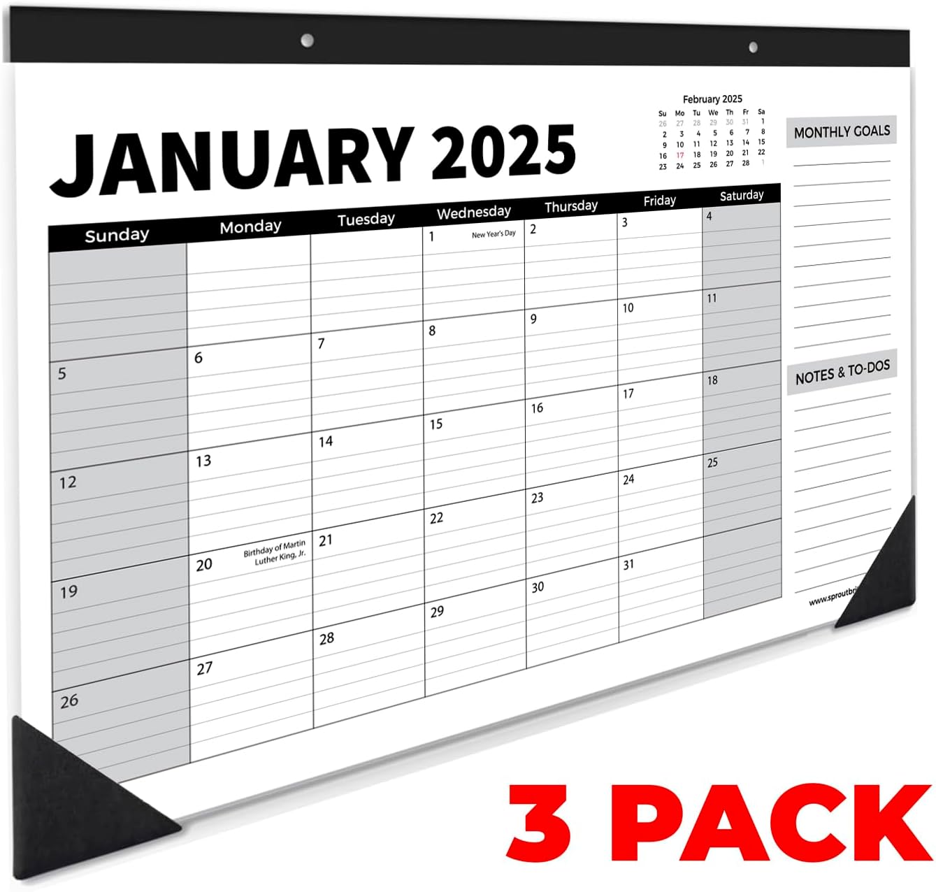 2025-2026 Desktop Monthly Planner - Stay Organized!