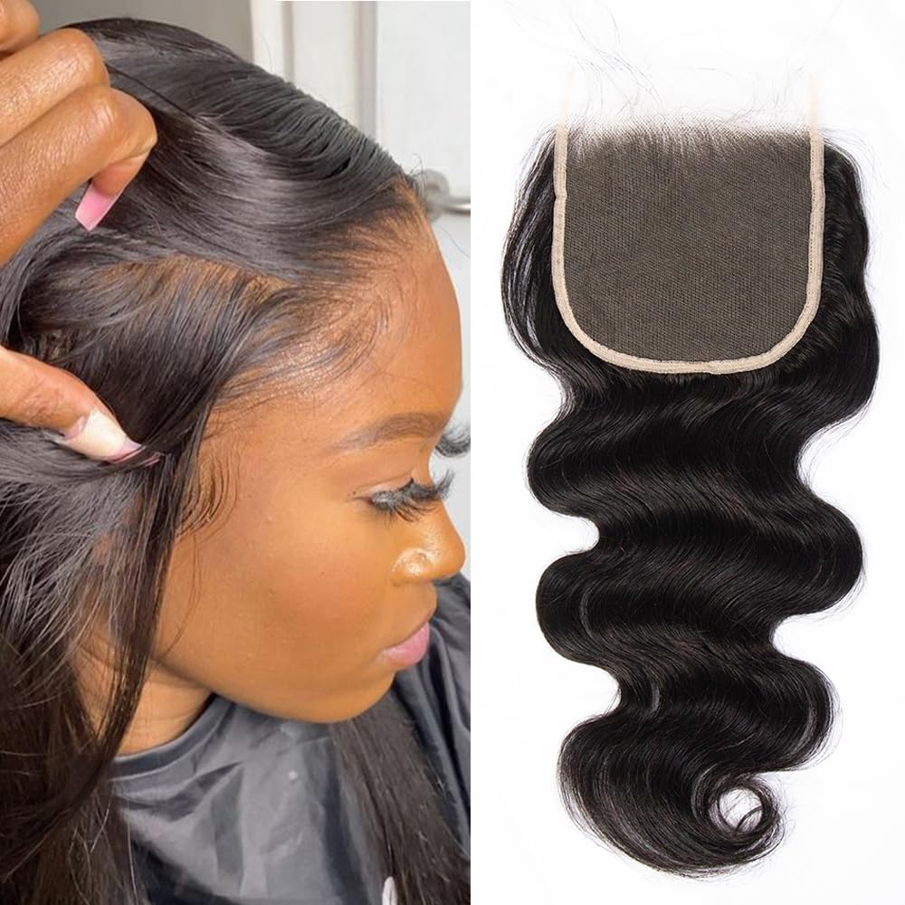 5x5 Lace Closure with Baby Hair - Ultra-Thin Swiss Lace 14 Inch
